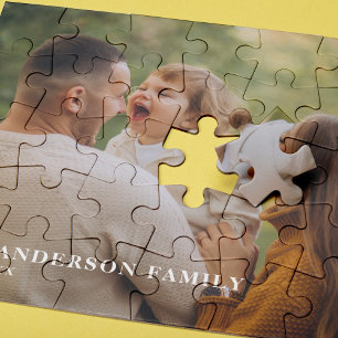 Puzzle Foto familiar de personalizable con texto personal