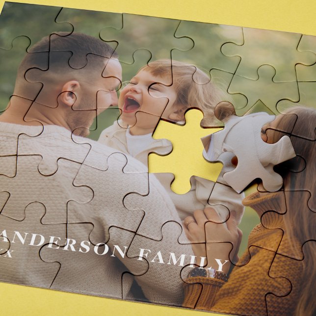 Puzzle Foto familiar de personalizable con texto personal (Subido por el creador)