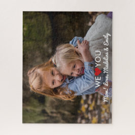 Puzzle Foto familiar personalizada que te queremos a mamá