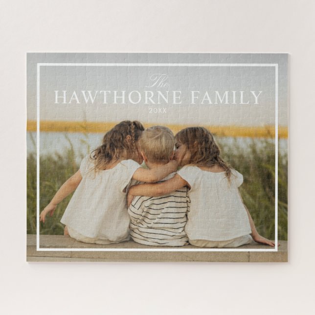 Puzzle Foto familiar simple personalizada (Horizontal)