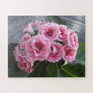 Puzzle Foto. Flor rosa y brillante.