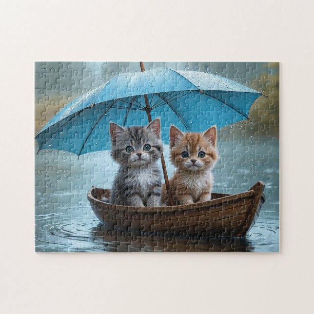 Puzzle Foto gatita rompe el arte gatito Internet Jigsaw P (Horizontal)