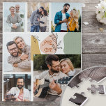 Puzzle Foto inspiradora que se puede 6 personalizada<br><div class="desc">Rompecabezas fotográfico personalizado con 6 de tus fotos favoritas. El diseño motivacional tiene formas abstractas de moda con hojas botánicas y la redacción motivacional "tú puedes". La plantilla de la foto está preparada para que agregues fotos de tus amigos, familia y héroes para inspirarte y recordarte que "puedes". Las imágenes...</div>