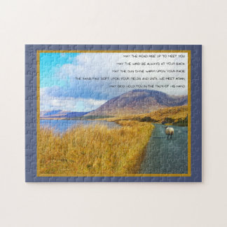 Puzzle Foto paisajista de Irlanda con Proverb irlandés