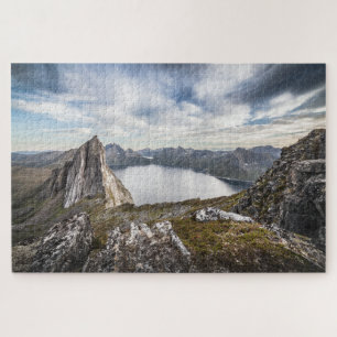 Puzzle Foto paisajista de las montañas de Noruega