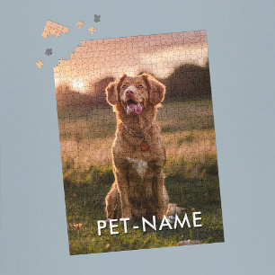 Puzzle Foto personalizada con el nombre de tu perro