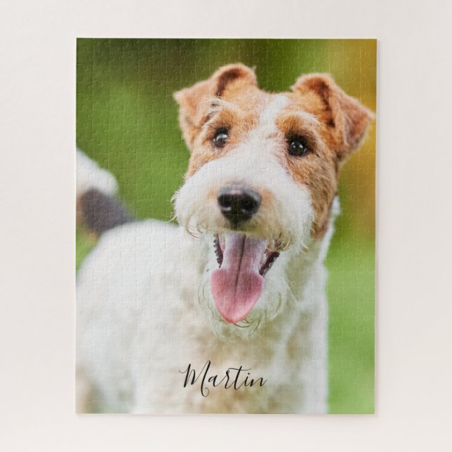 Puzzle Foto personalizada de Fox Terrier (Vertical)