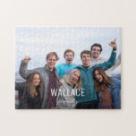 Puzzle Foto personalizada de la familia<br><div class="desc">Dé un regalo único personalizado para la familia. Personalizar este rompecabezas con su apellido y foto. Me honra tener este rompecabezas como "Elección del Editor" como parte de los productos populares y de tendencia de Zazzle.</div>