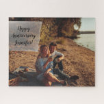 Puzzle Foto personalizada de mensaje de personalizado<br><div class="desc">Este rompecabezas está listo para ser personalizado con tu propia foto y tu propio mensaje personalizado. Su mensaje aparece en letras negras con una superposición de etiqueta blanca transparente. Crear regalos personalizados para aniversarios, cumpleaños y más.</div>