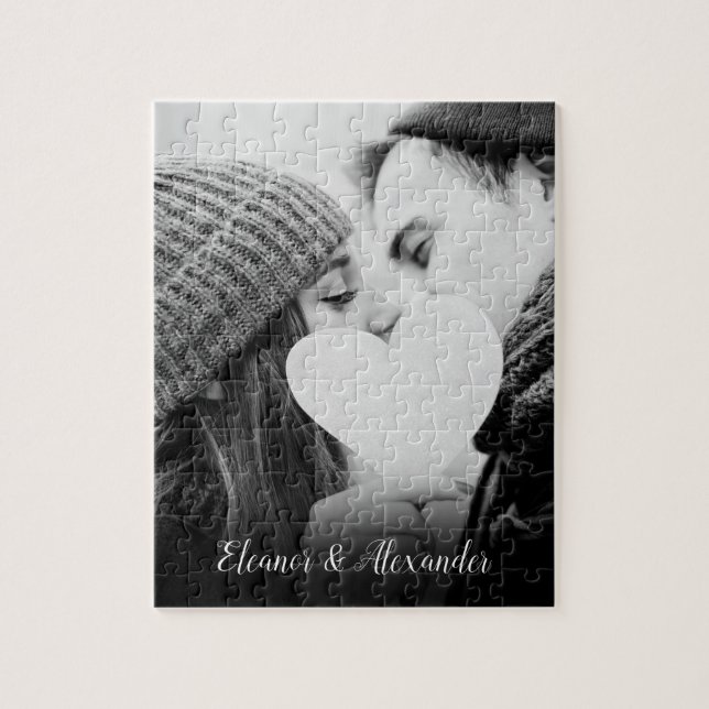 Puzzle Foto personalizada de pareja favorita Keepsake (Vertical)