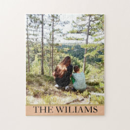 Puzzle Foto personalizada de una gran familia en tonos pa