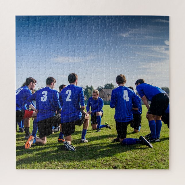 Puzzle Foto personalizada del equipo de fútbol (Vertical)
