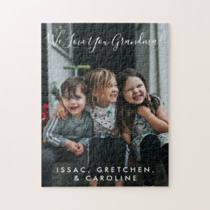 Puzzle Foto personalizada Te Amo Abuela con letra manuscr
