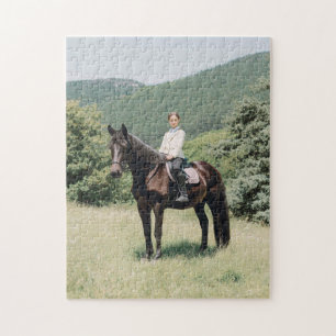 Puzzle Foto personalizada única de caballo ecuestre