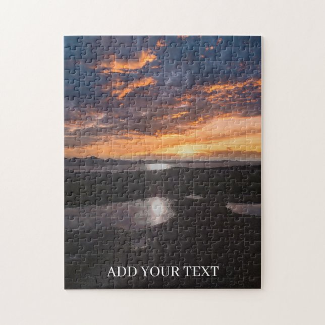 Puzzle Foto personalizada y texto personalizado  (Vertical)