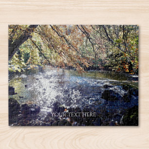 Puzzle Foto personalizada y texto personalizado del río e