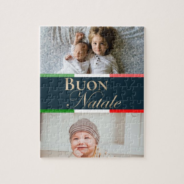 Puzzle Foto personalizado Buon Natale Navidades italianos (Vertical)