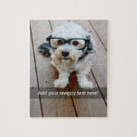 Puzzle Foto personalizado con su propio meme de chat Snap<br><div class="desc">Una forma divertida de capturar recuerdos y compartirlos con amigos. Agrega una foto vertical y tu leyenda favorita para hacer un regalo genial para tus amigos.</div>