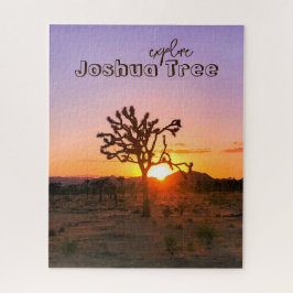 Puzzle Foto personalizado Naranja morado árbol Joshua