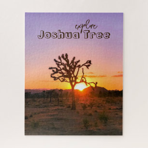 Puzzle Foto personalizado Naranja morado árbol Joshua