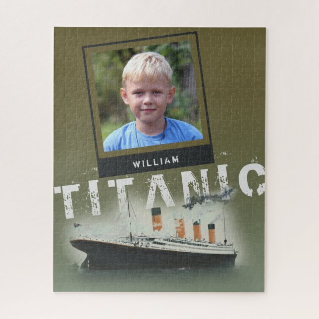 Puzzle Foto personalizado y nombre personalizado Titanic (Vertical)