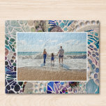 Puzzle Foto temática de la playa<br><div class="desc">Este rompecabezas de rompecabezas con temática de playa cuenta con un borde original de mosaico y una plantilla de fotos. Se puede personalizar este rompecabezas reemplazando esta foto por una propia. Porque creamos nuestra propia obra de arte no encontrarás esta imagen exacta de otros diseñadores. Original Mosaico © Michele Davies....</div>