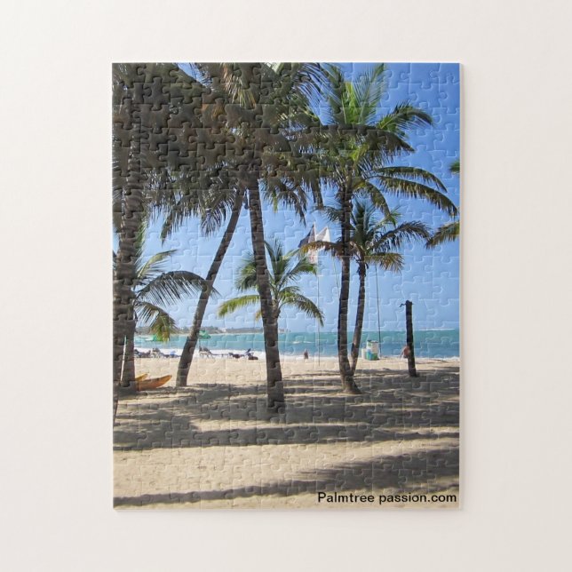 Puzzle Foto tropical de la escena de la playa con la (Vertical)