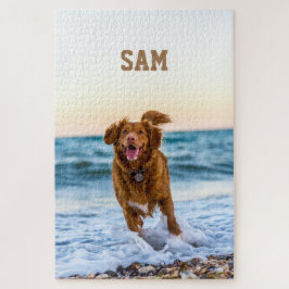 Puzzle Foto y nombre del perro personalizado