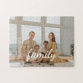 Puzzle Foto y nombres de familia personalizados con letra