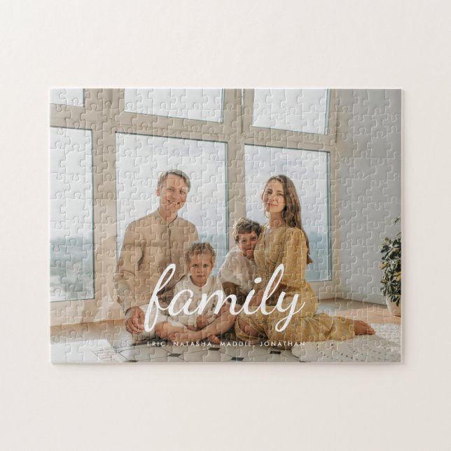 Puzzle Foto y nombres de la familia de Personalizados de  (Horizontal)