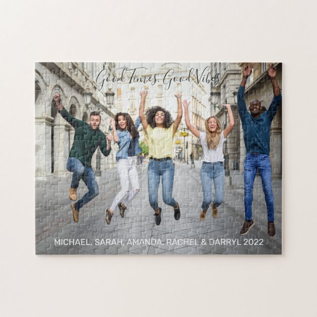 Puzzle Foto y texto personalizado (Horizontal)