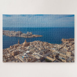 Puzzle Fotografía aérea de Malta en el paisaje marino de