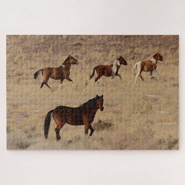 Puzzle Fotografía de caballos salvajes en Nevada (Horizontal)