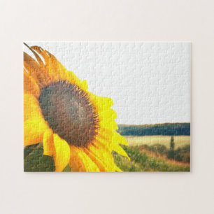 Puzzle Fotografía de flor amarillo girasol enorme