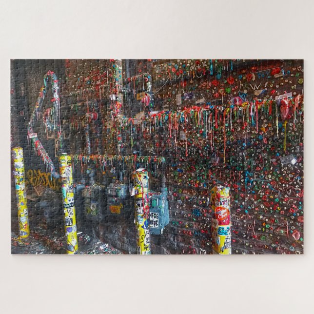 Puzzle Fotografía de la infame pared de goma de Seattle (Horizontal)