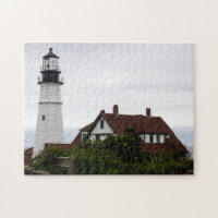 Fotografía de Maine del faro de Portland Head
