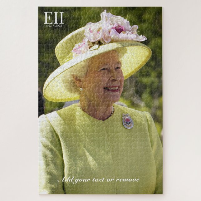 Puzzle Fotografía de recuerdo de la reina Isabel II (Vertical)