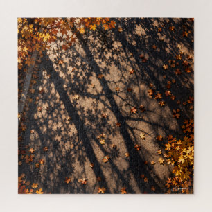 Puzzle Fotografía de Rejilla de Sombra de Árbol en Pavime