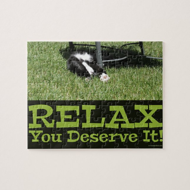 Puzzle Fotografía de Relax Zen Cat Motivational (Horizontal)