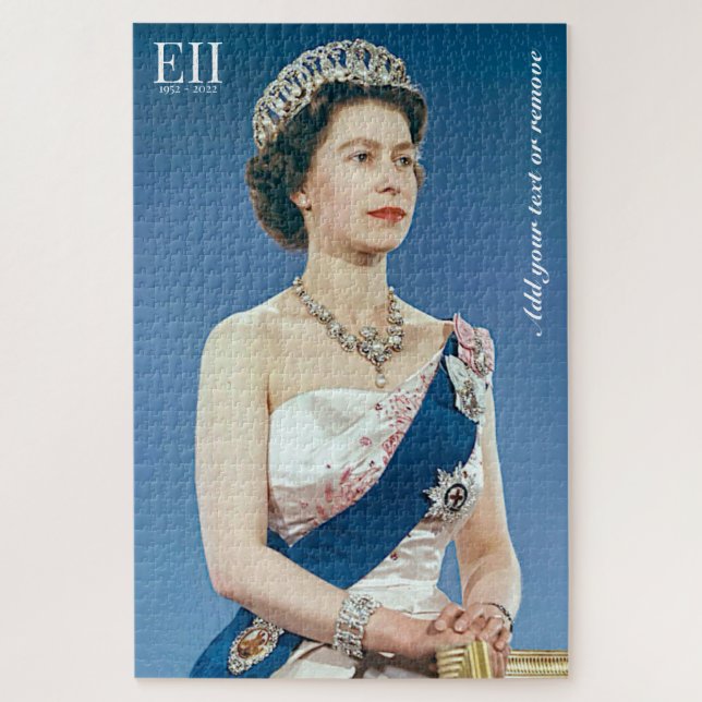 Puzzle Fotografía de retrato de la reina Isabel II, (Vertical)