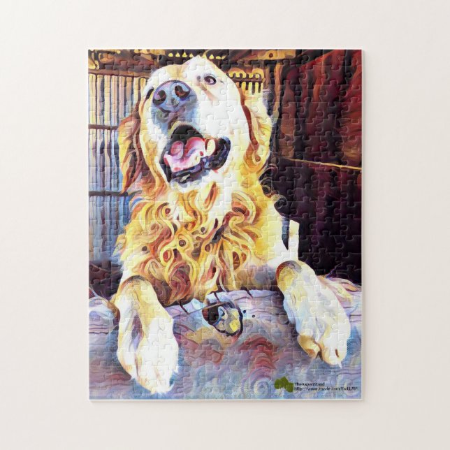 Puzzle Fotografía de Silly Golden Retriever (Vertical)