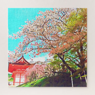 Puzzle Fotografía de viaje de Kyoto Japan Cherry Blossom