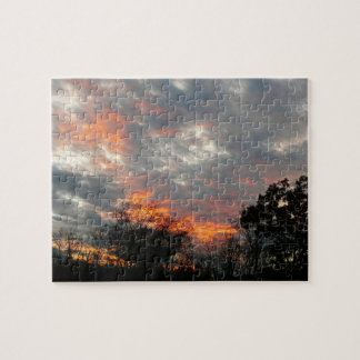 Puzzle Fotografía del paisaje natural del atardecer de in