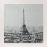 Puzzle Fotografía en París de la Torre Eiffel Blanco y Ne<br><div class="desc">Una foto genial de la Torre Eiffel en París,  Francia en blanco y negro editada con una viga vintage de la moda.</div>