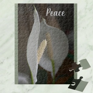 Puzzle Fotografía floral botánica de White Peace Lily