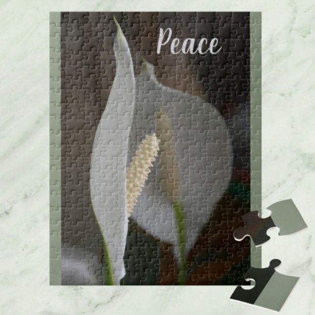 Puzzle Fotografía floral botánica de White Peace Lily (Subido por el creador)