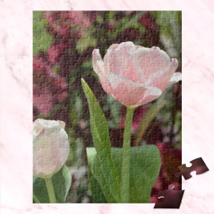 Puzzle Fotografía floral de los tulipanes rosados Pastel