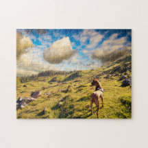 Fotografía paisajística de las montañas del person