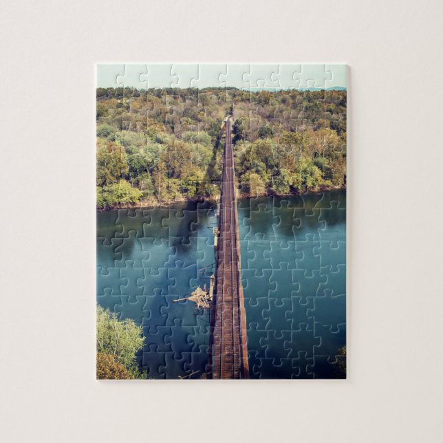 Puzzle Fotografía Vintage Railroad Track Scenic (Vertical)