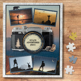 Puzzle Fotomontaje Recuerdo de Viajes de Aventura